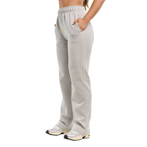 Pantalon de jogging évasé personnalisé pour filles 2026, coupe et couture, 65 % coton 35 % polyester, effet vieilli - Product Image 4
