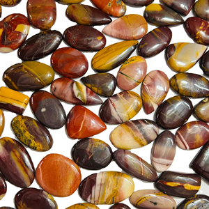 ขายส่งพลอยมูคาอิททรงรีขนาด 20-40 มม. แท้ 100% พลอยควอตซ์คุณภาพดีสำหรับทำเครื่องประดับ พลอยเม็ดเดี่ยว - Product Image 1