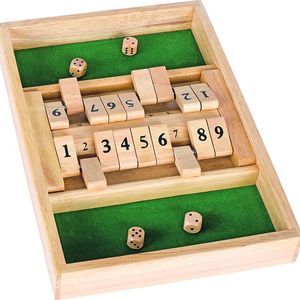 Jeu de dés à numéros en bois au design antique, jeu de société de table à éliminer les chiffres - Product Image 5