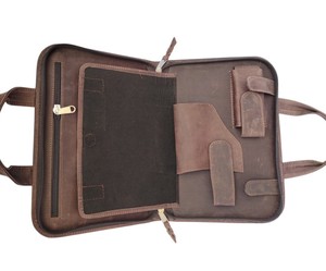 Elegante Maletín de Cuero Genuino Vintage para Portátil, Anti-Robo, Impermeable, Resistente, Portátil, Bandolera, A Prueba de Golpes, Bolsa Suave - Product Image 5