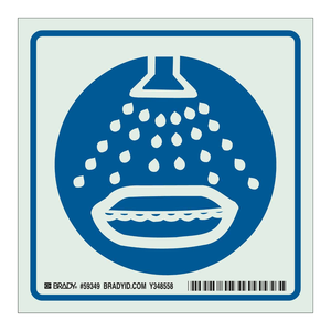 Panneau d'avertissement photoluminescent BradyGlo à pulvérisation d'eau pour les zones de sécurité incendie - Product Image 1