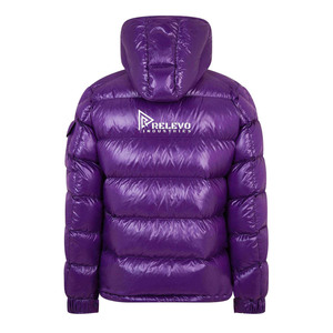 OEM Custom logo High Quality Down Puffer Coat Men's Trend Hooded Thick <b>Jacket</b> Custom Winter Bomber Shiny - Product Image 3