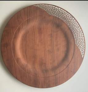 Plato de Madera de Color Natural, de Alta Calidad, para Bodas, Eventos, Hoteles y Restaurantes - Product Image 2