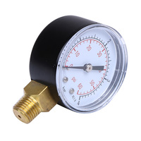 0-100 PSI Steel Pressure Gauge with 1.6/2.5 Accuracy and NPT/BSP/PT Threads for Water/Oil/Steam/Compressed Air Measurement