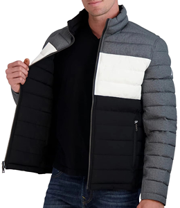 Blouson matelassé pour homme personnalisé en gros, couleur au choix, col montant, élégant, confortable, chaud, en toile enduite imperméable, avec capuche, OEM - Product Image 6