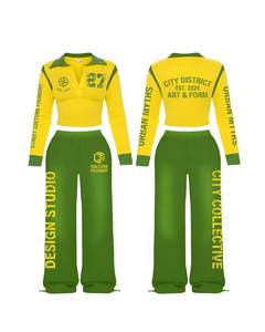 ชุดเสื้อยืดและกางเกงผ้าคอตตอนผสมพรีเมียม 260 GSM เนื้อผ้านุ่มระบายอากาศดี สีแดงขาว ลายบล็อกสี  โลโก้แบบรีดร้อน ชุดสำหรับผู้หญิง - Product Image 6