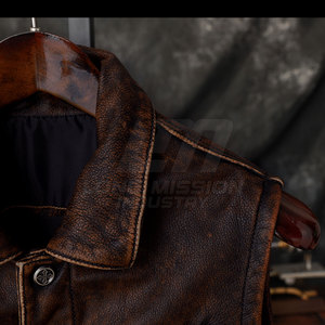 Chaleco de Cuero para Hombre, Nuevo Diseño, Chaleco de Cuero Premium para Club, Chaleco de Cuero Táctico Resistente para Motociclistas - Product Image 4