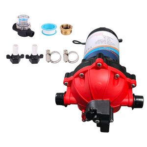 Pompe à eau douce robuste RV rouge 7 GPM 70 PSI 12 V CC, auto-amorçante à cinq chambres à diaphragme, pour usage marin et haute pression - Product Image 4