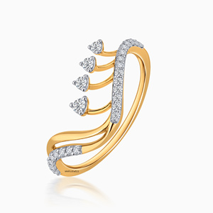 Anillo Abierto Moderno con Diamante Cultivado en Laboratorio de Corte Redondo, en Oro de 10K, 14K, 18K, Plata 925, 935 - Product Image 2