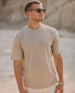 T-shirt sport pour homme à manches courtes, col rond, coupe classique, couleur unie, jersey tricoté à séchage rapide, 100% polyester - Product Image 3