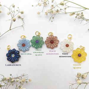 925 Sterling Silver Labradorite Flower Charm – DIY Jewelry Making Accessory - Product Image 6