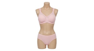 Eco Friendly Underwired Bra and Brief Sets For Adults Recycled Nylon Spandex Soft Lace Breathable <b>Lingerie</b> Set For Women & <b>teens</b> - Product Image 4