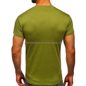 Camisetas de Hombre OEM 35% Poliéster 65% Algodón, Lisas, Estilo Urbano, con Logotipo Personalizado Impreso y Bordado, Color Sólido, Camisetas de Verano - Product Image 2