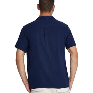 Camisa de franela informal de algodón 100% para hombre, camisa de manga media ajustada a la moda para Polo, diseño personalizado para vacaciones de otoño, sarga - Product Image 2