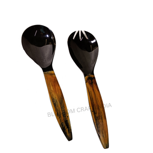 Premium Handcrafted Eco-Friendly Buffalo Horn Salad <b>Bowl</b> <b>Deep</b> Cow Horn Color Polished Best Price Kitchenware Animal Style - Product Image 6