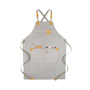 Tablier de barista personnalisé en toile avec sangle en cuir réglable, uniforme professionnel pour café, gilet d'outillage pour barman, vente en gros, fabricant - Product Image 2