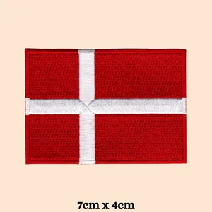 Custom Embroidered Flag Patches Rectangle <b>Iron</b>-On Woven Fabric Patch Set for Cloth Use - Product Image 6