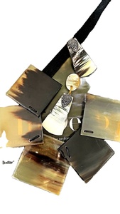 POLI nouveauté Buffalo corne de boeuf collier poli Style Animal os bijoux Design naturel perles femmes filles mariage - Product Image 2