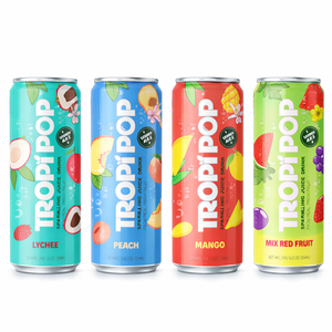 Bebida Carbonatada de Té y Jugo Sin Azúcar Marca Tropipop de 330ml, Muestra Gratis, Diseño Gratuito, OEM Disponible, Venta al Por Mayor, Tendencia - Product Image 1