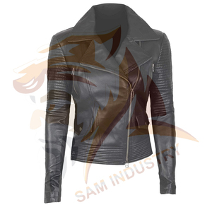 เสื้อแจ็คเก็ตหนังผู้หญิงคุณภาพสูง ผลิตจากวัสดุคุณภาพดี มีจำนวนสั่งซื้อขั้นต่ำน้อย แจ็คเก็ตหนังคลาสสิกคุณภาพพรีเมียมสำหรับผู้หญิง - Product Image 6