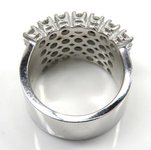 10K White Gold VVS DEF Unisex CVD Diamond <b>Ring</b> Round Cut Lab Grown Diamond Engagement Hip Hop Icy <b>Ring</b> Band Gifts <b>for</b> <b>Men</b> - Product Image 2