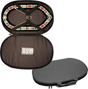 Étui pour collier maçonnique – Imitation cuir noir avec doublure rembourrée douce |   Sac de transport pour francs-maçons (rouge) - Product Image 2