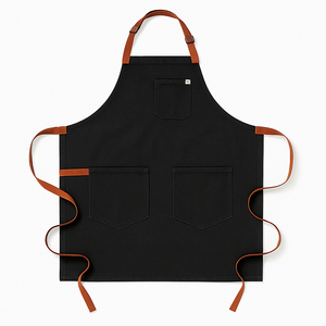 Tablier de cuisine en soie personnalisé haut de gamme pour homme, impression en relief, demi-manches, tissu et couleurs personnalisables, motifs sur mesure, pour restaurant et bar - Product Image 3