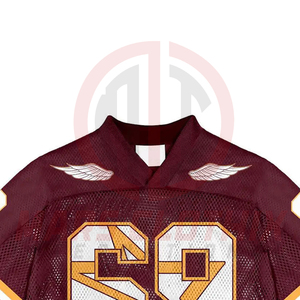 Maillot de football américain personnalisé à manches courtes – Vente flash – Maillot de football américain rétro en polyester et maille personnalisable - Product Image 4