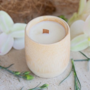 Bougies parfumées mignonnes en contenants en bambou, centre de table écologique pour la maison, le spa et l'hôtel - Product Image 1