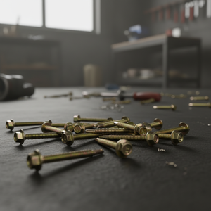 Vis autoperceuse à tête hexagonale en acier au carbone PDC classe 8, filetage standard, revêtement galvanisé zinc/phosphate, mesure en pouces - Product Image 1