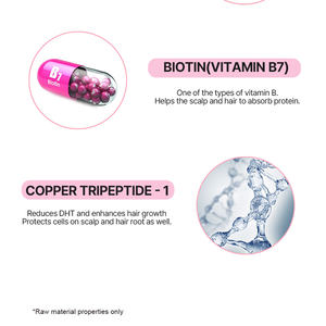 Aceite para el Crecimiento del Cabello con BIOTINA Aceite de Polygonum Marca Privada Tratamiento Capilar Vegano Ampolla para el Cuidado del Cuero Cabelludo VITAMINA B7 Pérdida de Cabello FRIJOL NEGRO Corea - Product Image 5