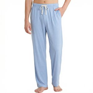 Lightweight Men's Solid <b>Trousers</b> 100% Cotton Joggers Pants Soft Yoga Athletic Running Lounge Casual Pants with Pockets Sleep Pj - Product Image 1