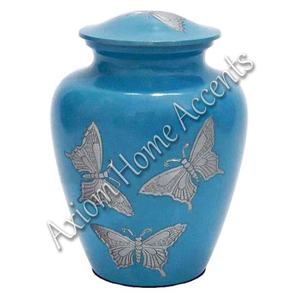 Sofisticada urna de cremación de aluminio con artesanía artesanal, recuerdo conmemorativo de Axiom Home Accents - Product Image 2