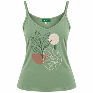 Camisola Casual Transpirable con Tirantes y Parches para Mujer (Spandex/Algodón) - Product Image 1