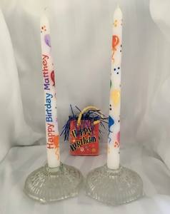 Velas de Cera de Soja sin Humo con Estampado de Globos Coloridos, Velas Cónicas para Cumpleaños, Halloween, Bares, Bodas, Navidad, Set de Celebración - Product Image 1