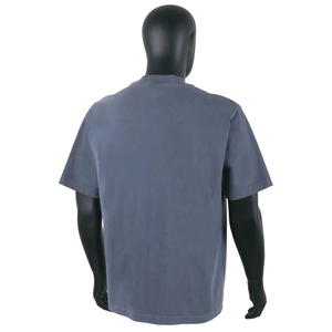 T-shirt uni oversize pour homme 100% Coton Jersey décontracté Non-tissé Grammage lourd Épaules tombantes Coupe carrée Col rond Streetwear OEM - Product Image 5