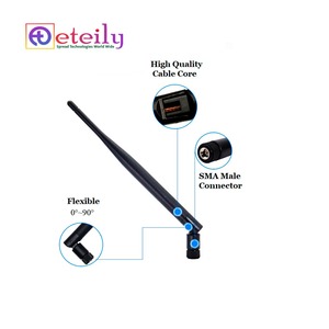 Antenne mobile ETEILY ET-WI5R-SMMO 2,4 GHz 5dBi en ABS avec connecteur SMA mâle pour télécommunications - Product Image 3
