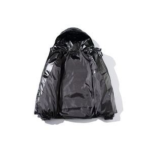 OEM Wholesale Men Shiny Nylon Puffer Jacket Custom Logo Hooded Waterproof Winter <b>Bubble</b> <b>Coat</b> Outdoor Fashion - Product Image 3