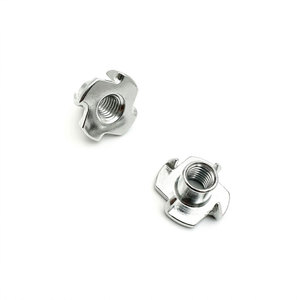 Écrous en T M4, M5, M6, <span class=keywords><strong>M8</strong></span> DIN1624 en acier inoxydable sur mesure à quatre griffes pour un assemblage sécurisé - Product Image 1