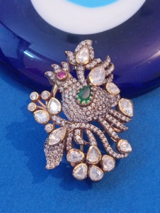 Broche Vintage de Pavo Real con Cristales de Corte Pera y Engaste Pavé, Diseño Animal Unisex, Joyería de Boda, Regalo de Lujo en Plata 925 - Product Image 2