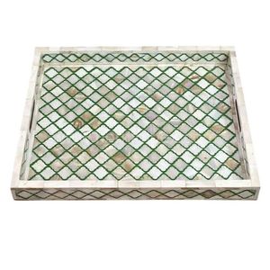100% Handmade Natural Bone Inlay Eco-Friendly Highly Polish Square Shape <b>Home</b> Hotel Food Serving Tray Customize <b>For</b> <b>Sale</b> - Product Image 1