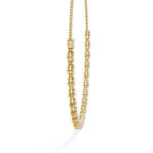 Collier chaîne à billes de luxe entièrement serti de moissanite VVS, chaîne tennis hip-hop, pour hommes et femmes, bijou de cou en diamant synthétique de qualité supérieure - Product Image 2