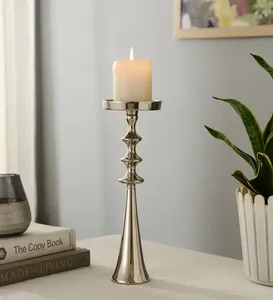 Silver Metal <b>Candle</b> Holder Taper <b>Candle</b> Stand for Wedding Dinning Party and Home Decoration Available In <b>Bulk</b> Quantity - Product Image 5