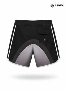 Custom Black Gray Men’s <b>Surf</b> Board Shorts Quick Dry Swim Trunks Sublimation Printed Beach Water Sports Shorts OEM ODM Supplier - Product Image 3