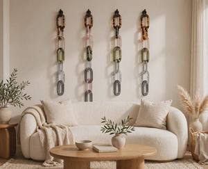 Colorful Large Transparent Epoxy Resin Sculpture Chain Links Wall Hanging Decor DIY Projects Handmade Angel <b>Room</b> <b>Divider</b> <b>Curtain</b> - Product Image 1