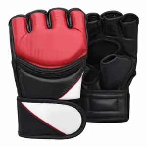 Gants d'entraînement MMA personnalisés, gants de boxe sportifs en cuir PU, gants de combat à doigts ouverts pour l'entraînement aux arts martiaux - Product Image 2