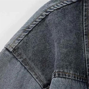 Men's Jeans <b>Jacket</b> Gray Color Long Sleeve Cotton Made Side Pocket Jeans <b>Jackets</b> With Button Snap Closure - Product Image 5