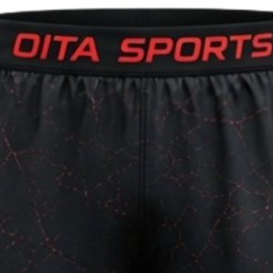 Black Red Speckled Print Sports <b>Shorts</b> with <b>Elastic</b> <b>Waistband</b> Lightweight Breathable Athletic Gym Fitness Training Performance - Product Image 5