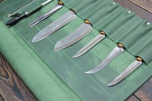 กระเป๋าใส่มีดทำมือจากหนังแท้คุณภาพสูง ป้องกันกลิ่น ทนทาน ใช้งานได้หลากหลาย สำหรับเชฟ  รุ่น LSKR-0104 - Product Image 4