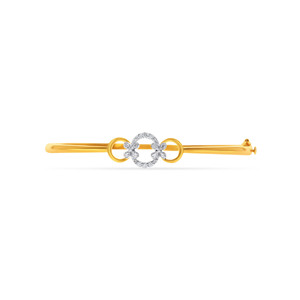Elegant 14K Gold Plated Clover Crystal Openable <b>Bangle</b> <b>Bracelet</b> for Women | Luxury Adjustable Fashion Jewelry Gift - Product Image 2